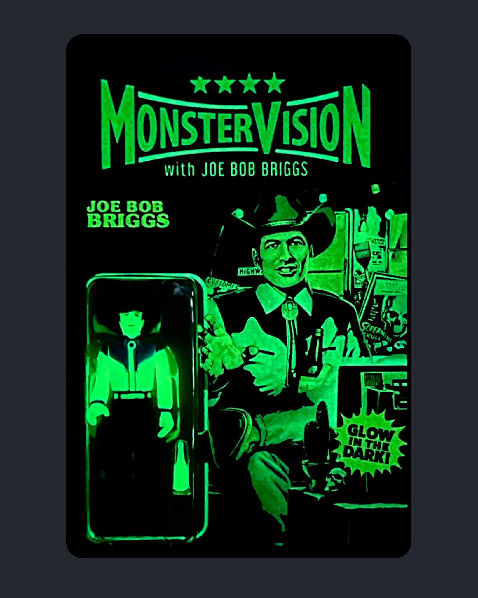 Joe Bob Briggs Monstervision Action Figure (Glow-in-the-Dark Variant) - Image 4
